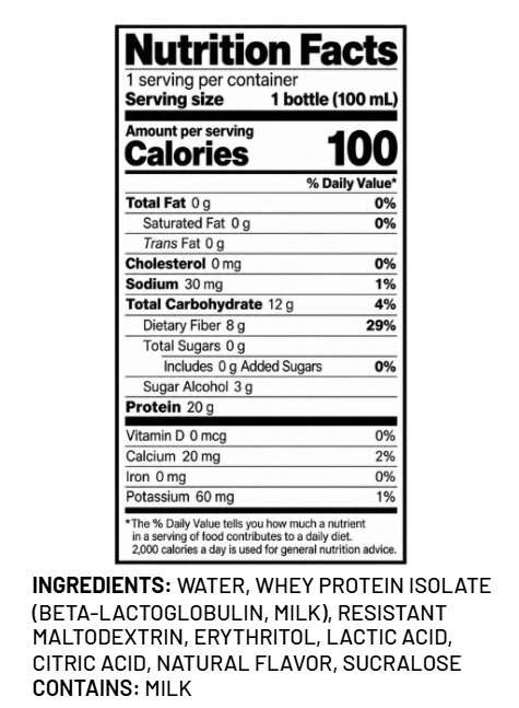 🔥 COMING SOON 🔥Protein Shots, ORIGINAL FIBER, 3.4oz